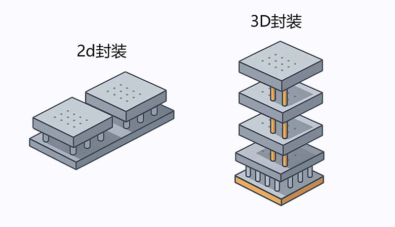 2D与3D封装对比